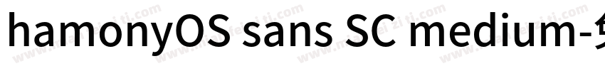 hamonyOS sans SC medium字体转换